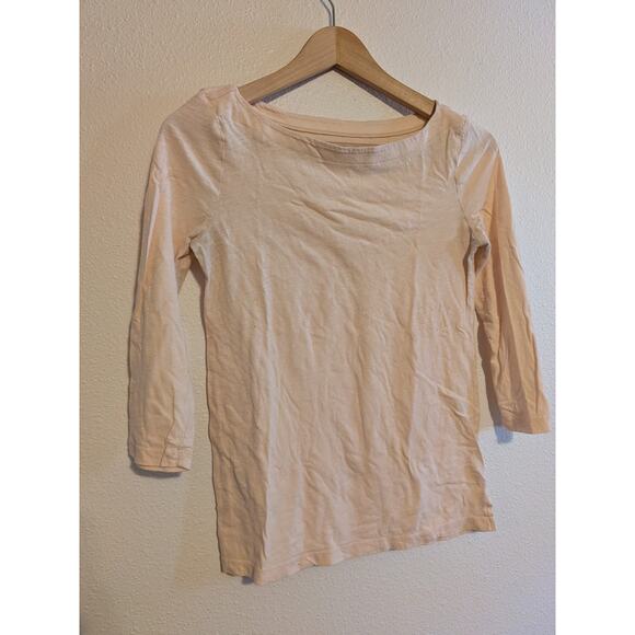 Loft outlet peach colored quarter sleeve basic tee size XS - Picture 2 of 7